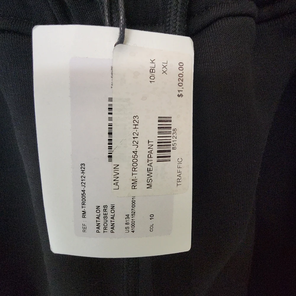 Lanvin Side Curb Cotton Trackpants